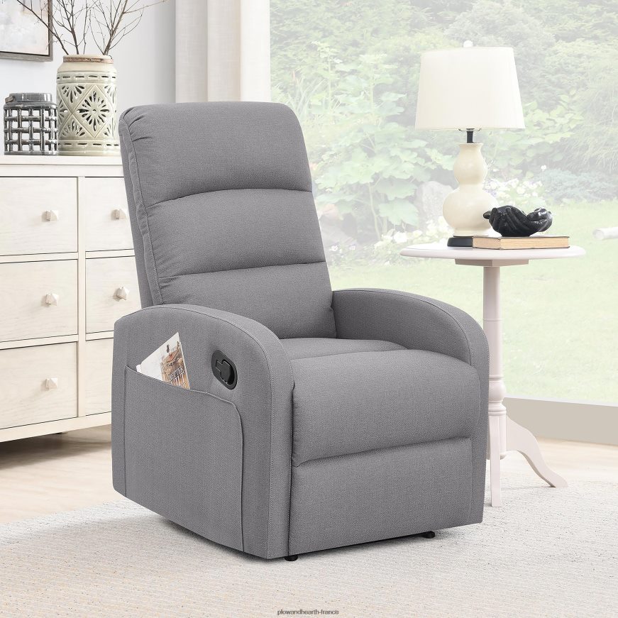Fauteuil inclinable manuel rembourré emilia - gris Plow & Hearth 8642F62027 meubles