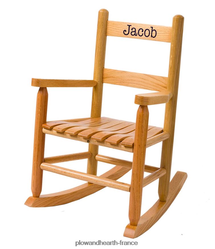 bascule à dossier échelle en chêne pour enfant - personnalisation facultative Plow & Hearth 8642F62029 meubles