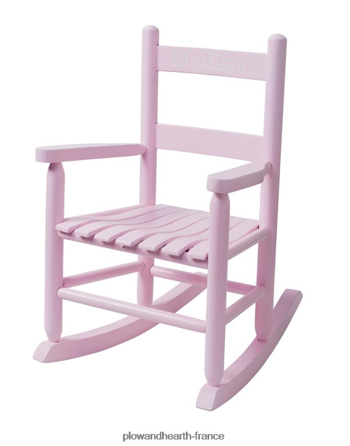 bascule à dossier échelle en chêne pour enfant - personnalisation facultative Plow & Hearth 8642F62029 meubles