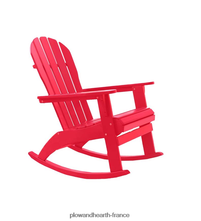 chaise berçante adirondack en bois d'eucalyptus - rouge Plow & Hearth 8642F63115 meubles