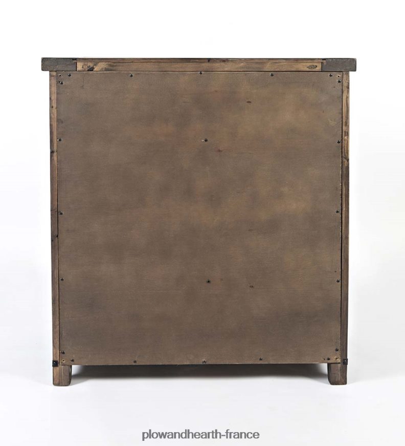 Armoire de rangement en bois à porte de grange Cape Charles avec finition bois de grange - bois de grange Plow & Hearth 8642F61993 meubles