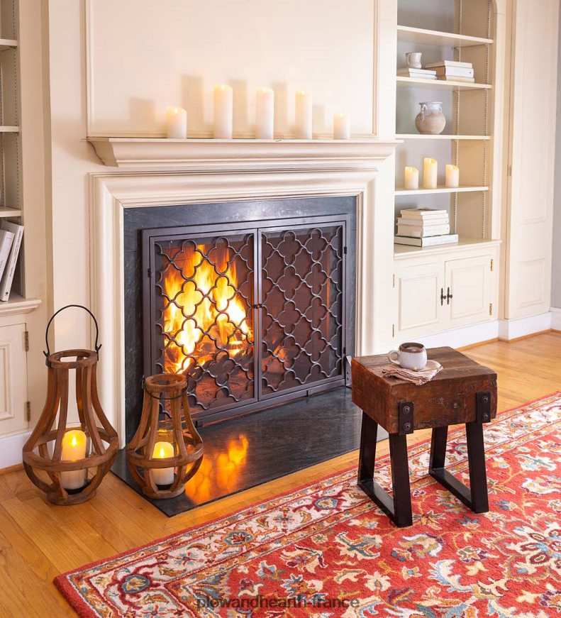 Tabouret/table d'appoint en bois récupéré intérieur/extérieur Richland Plow & Hearth 8642F61981 meubles