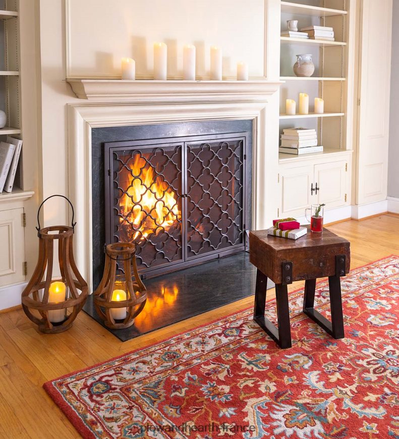 Tabouret/table d'appoint en bois récupéré intérieur/extérieur Richland Plow & Hearth 8642F61981 meubles