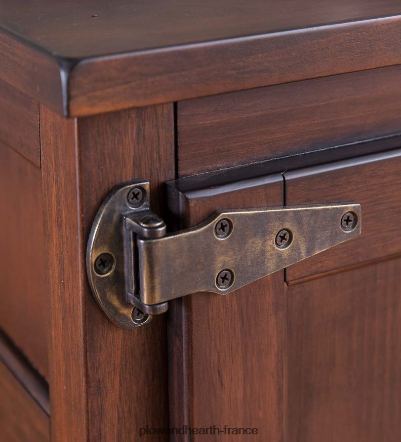 table basse/banc en bois de glacière Portland avec quincaillerie de réplique - noyer Plow & Hearth 8642F61984 meubles