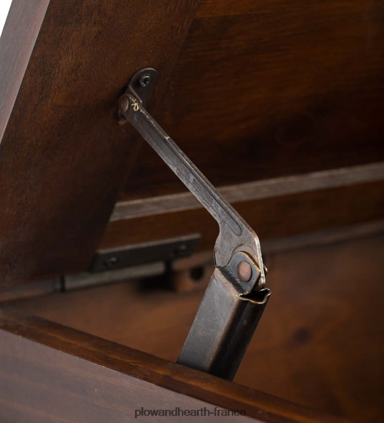 table basse/banc en bois de glacière Portland avec quincaillerie de réplique - noyer Plow & Hearth 8642F61984 meubles