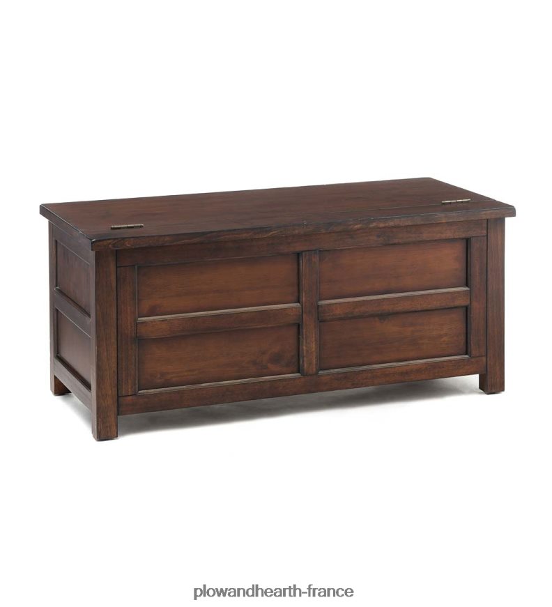 table basse/banc en bois de glacière Portland avec quincaillerie de réplique - noyer Plow & Hearth 8642F61984 meubles