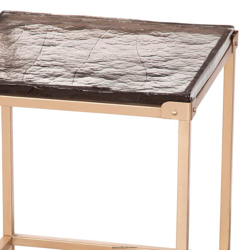 table de bout en verre moulé Melissa Plow & Hearth 8642F62013 meubles