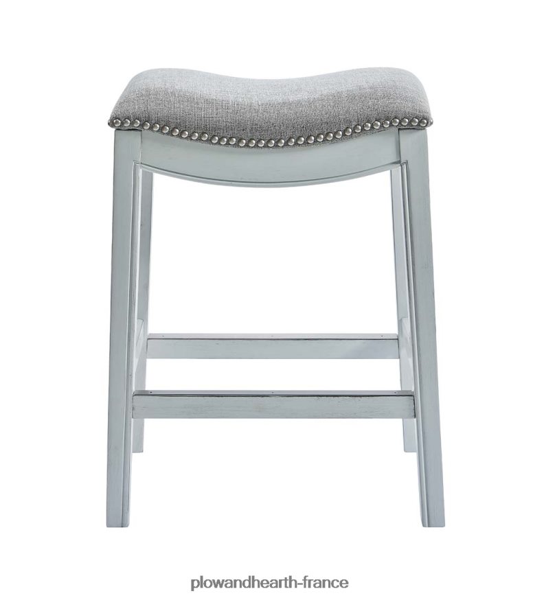 Tabouret de bar avec siège en selle Clara - blanc Plow & Hearth 8642F62056 meubles