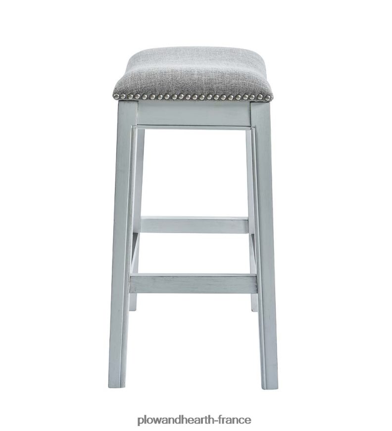 Tabouret de bar avec siège en selle Clara - blanc Plow & Hearth 8642F62056 meubles