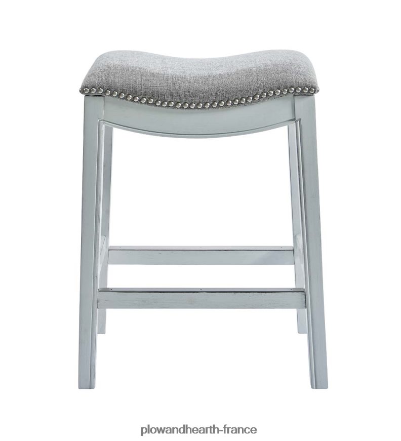 Tabouret de bar haut en forme de selle Clara - blanc Plow & Hearth 8642F62055 meubles