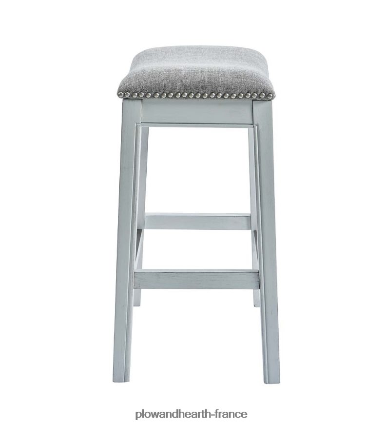 Tabouret de bar haut en forme de selle Clara - blanc Plow & Hearth 8642F62055 meubles