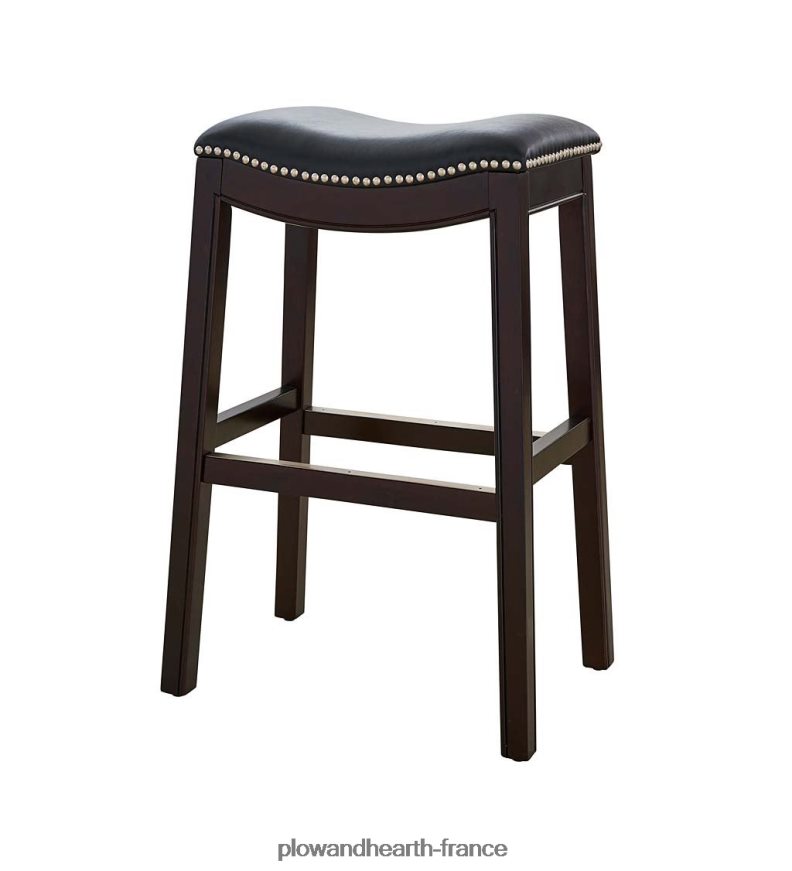tabouret de bar à siège de selle haut lena - noir Plow & Hearth 8642F62043 meubles