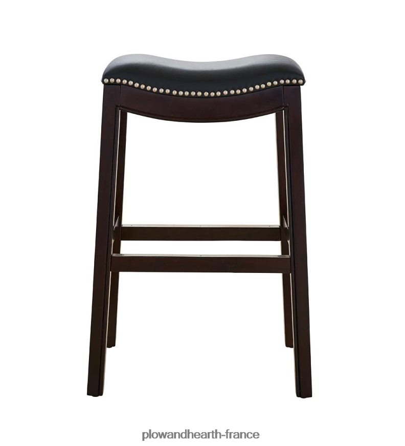 tabouret de bar à siège de selle haut lena - noir Plow & Hearth 8642F62043 meubles