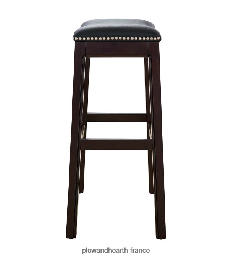 tabouret de bar à siège de selle haut lena - noir Plow & Hearth 8642F62043 meubles