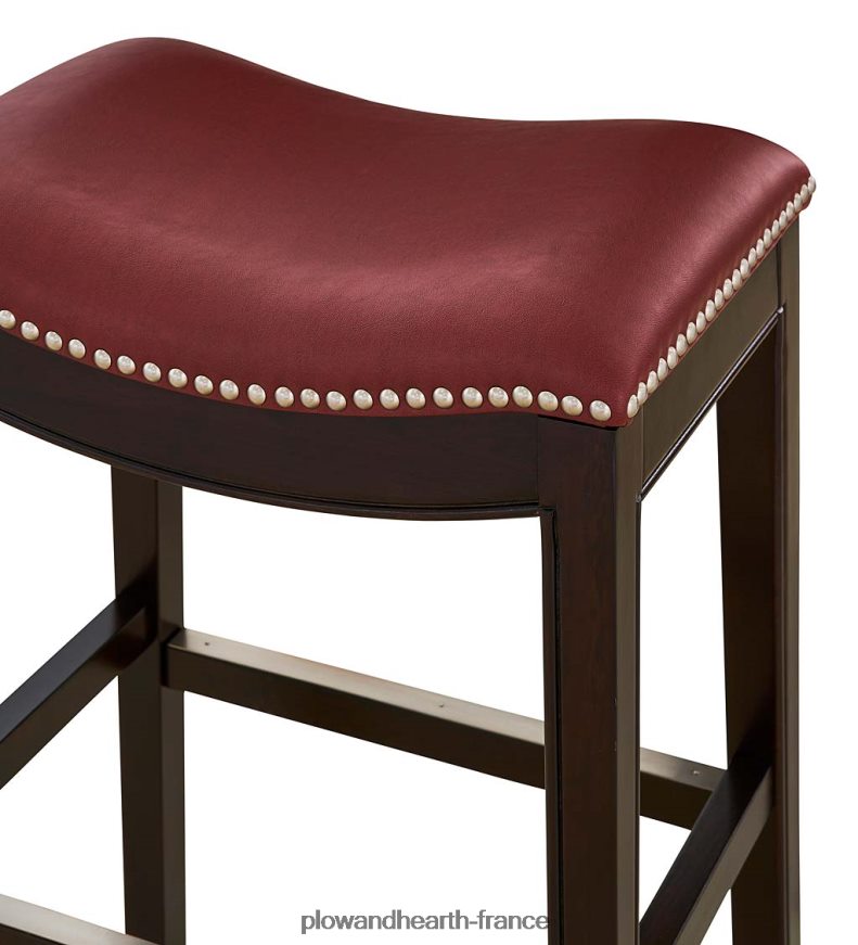 tabouret de bar à siège de selle haut lena - noir Plow & Hearth 8642F62043 meubles