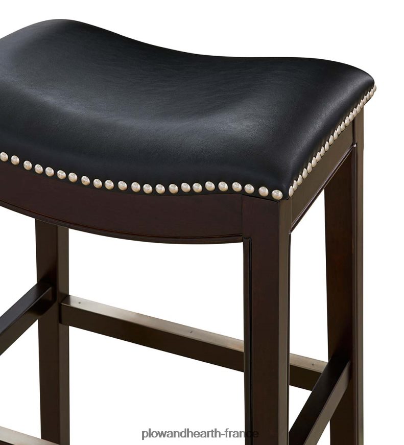 tabouret de bar à siège de selle haut lena - noir Plow & Hearth 8642F62043 meubles