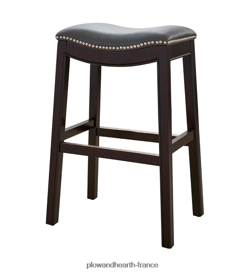 tabouret de bar à siège de selle haut lena - noir Plow & Hearth 8642F62043 meubles