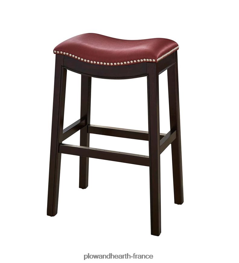 tabouret de bar à siège de selle haut lena - noir Plow & Hearth 8642F62043 meubles