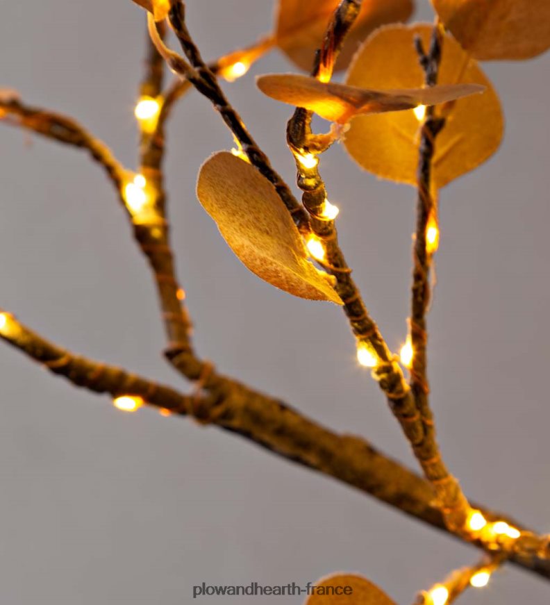 Arbre dollar en argent rose éclairé électrique intérieur/extérieur, 7'h avec 270 lumières - rose Plow & Hearth 8642F63215 saisonniers et cadeaux