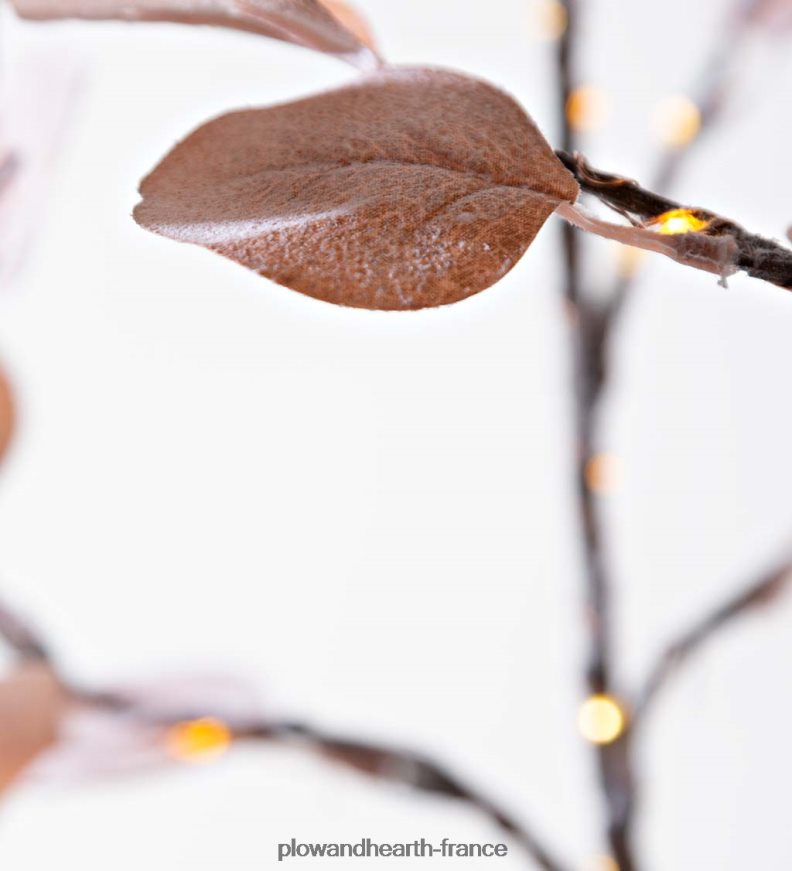 Arbre dollar en argent rose éclairé électrique intérieur/extérieur, 7'h avec 270 lumières - rose Plow & Hearth 8642F63215 saisonniers et cadeaux