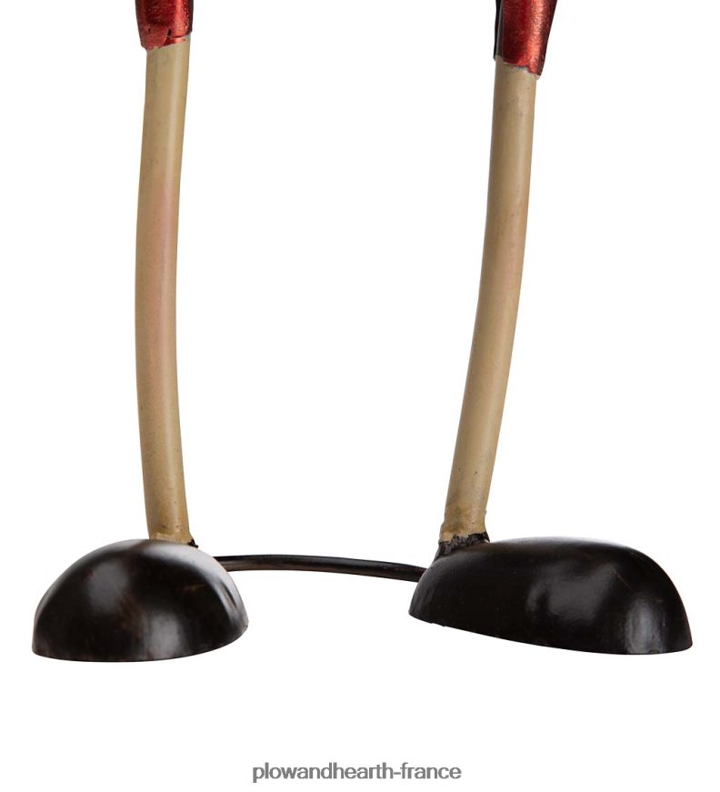 Elfe en métal avec chapeau jaune statue de jardin de Noël Plow & Hearth 8642F63194 saisonniers et cadeaux