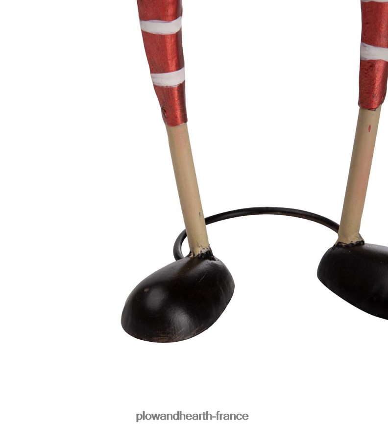 Elfe en métal avec statue de jardin de Noël au chapeau rouge Plow & Hearth 8642F63175 saisonniers et cadeaux