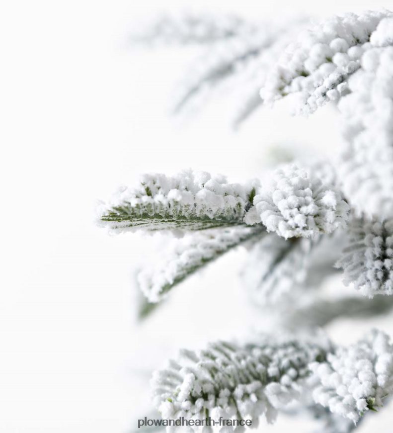 Sapin de Noël alpin floqué Monte Rosa de 6' avec 150 LED blanc chaud Plow & Hearth 8642F63232 saisonniers et cadeaux