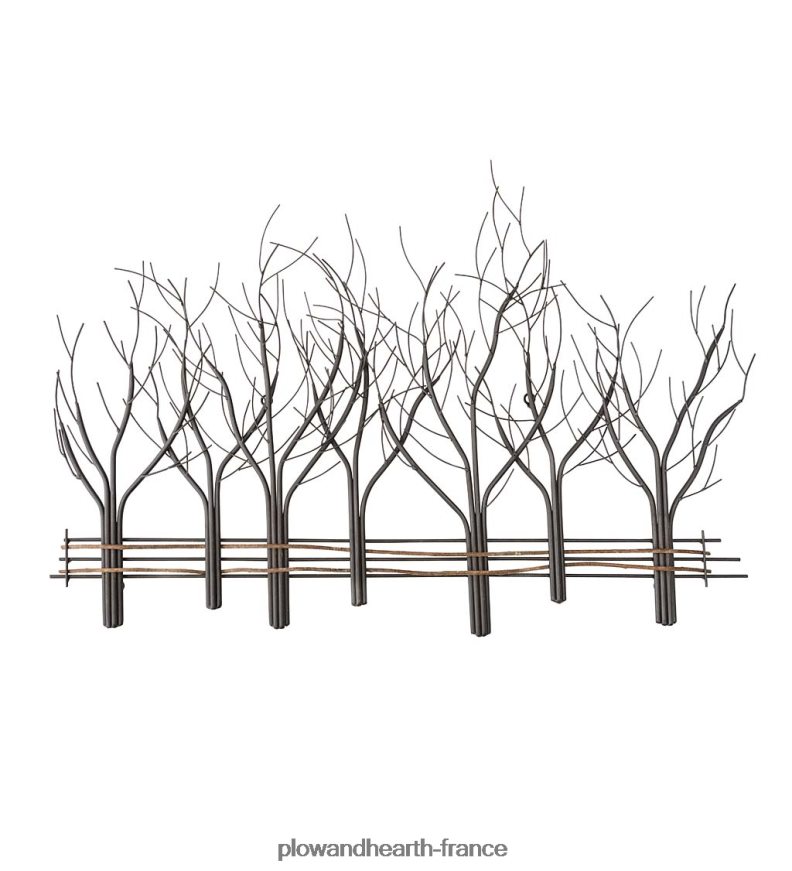tableau mural métal et vigne naturelle sept arbres d'hiver Plow & Hearth 8642F62158 saisonniers et cadeaux