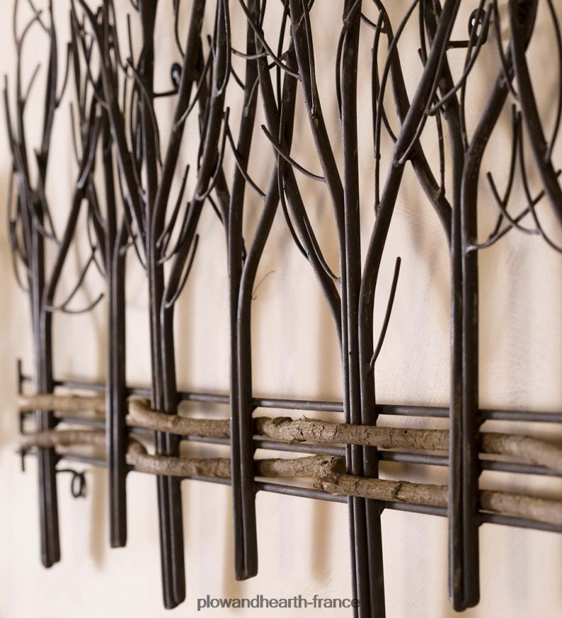 tableau mural métal et vigne naturelle sept arbres d'hiver Plow & Hearth 8642F62158 saisonniers et cadeaux