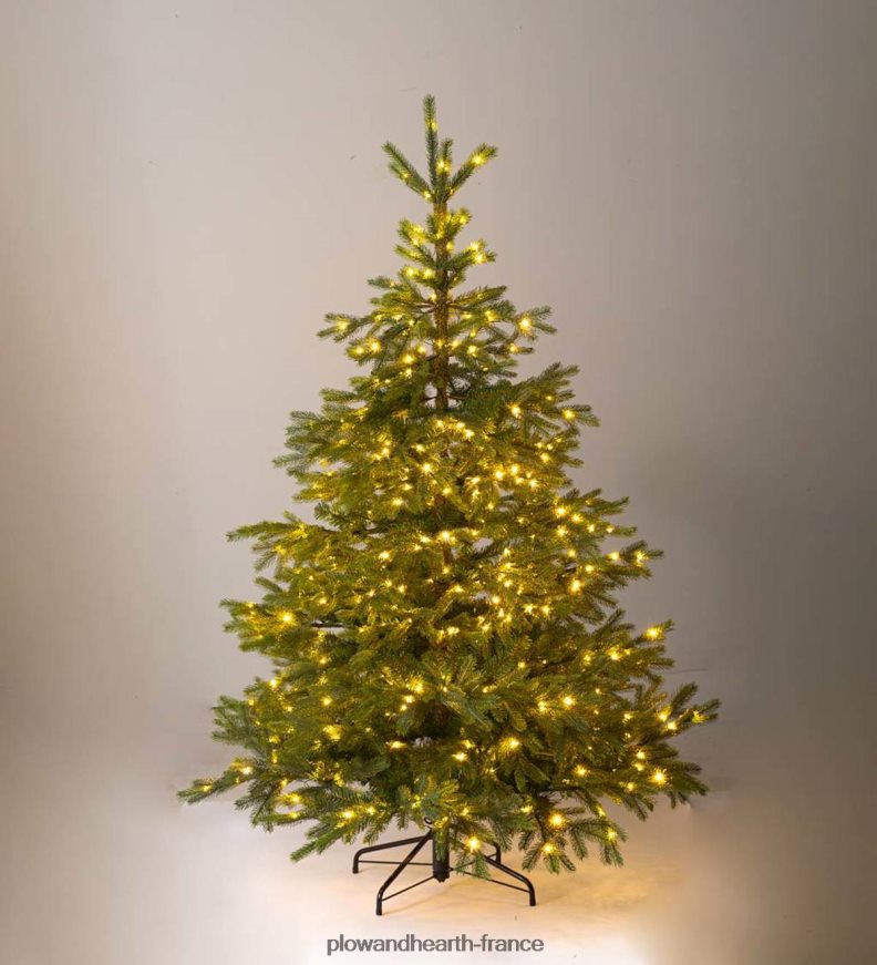 Sapin de Noël pré-éclairé avec huit fonctions d'éclairage Plow & Hearth 8642F62294 saisonniers et cadeaux