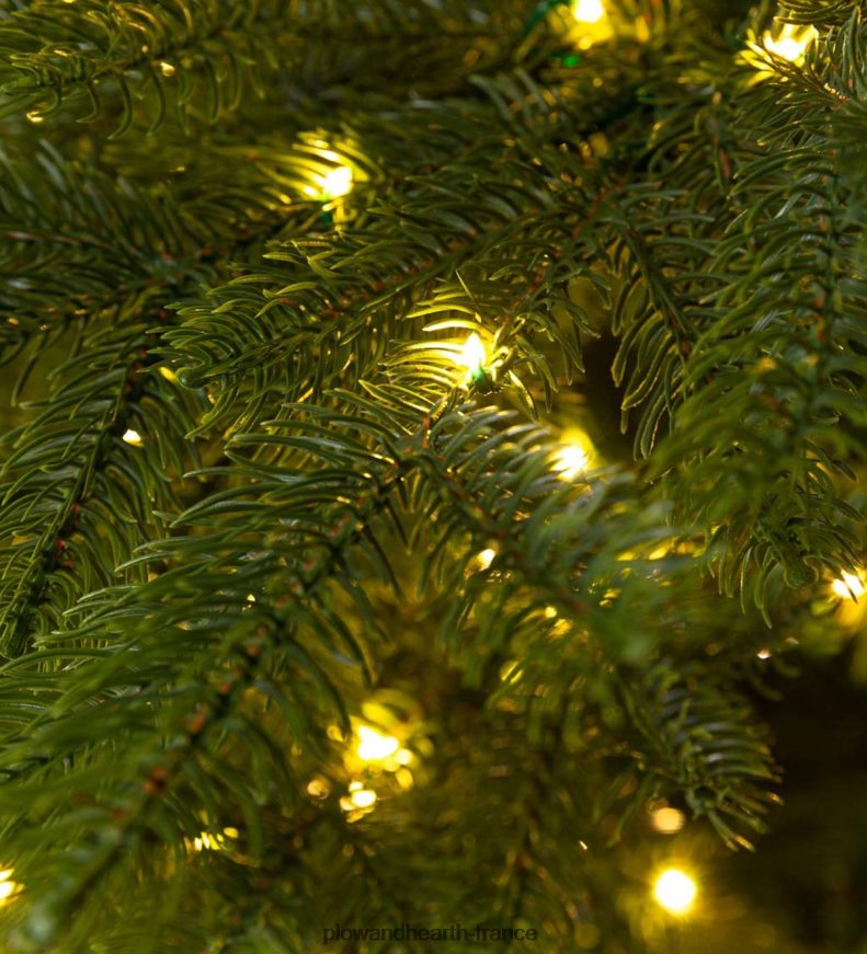 Sapin de Noël pré-éclairé avec huit fonctions d'éclairage Plow & Hearth 8642F62294 saisonniers et cadeaux