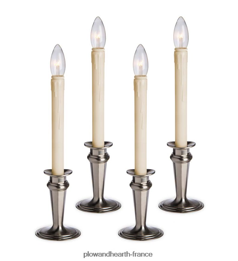 bougies de fenêtre réglables traditionnelles avec minuterie et télécommande Plow & Hearth 8642F62172 saisonniers et cadeaux