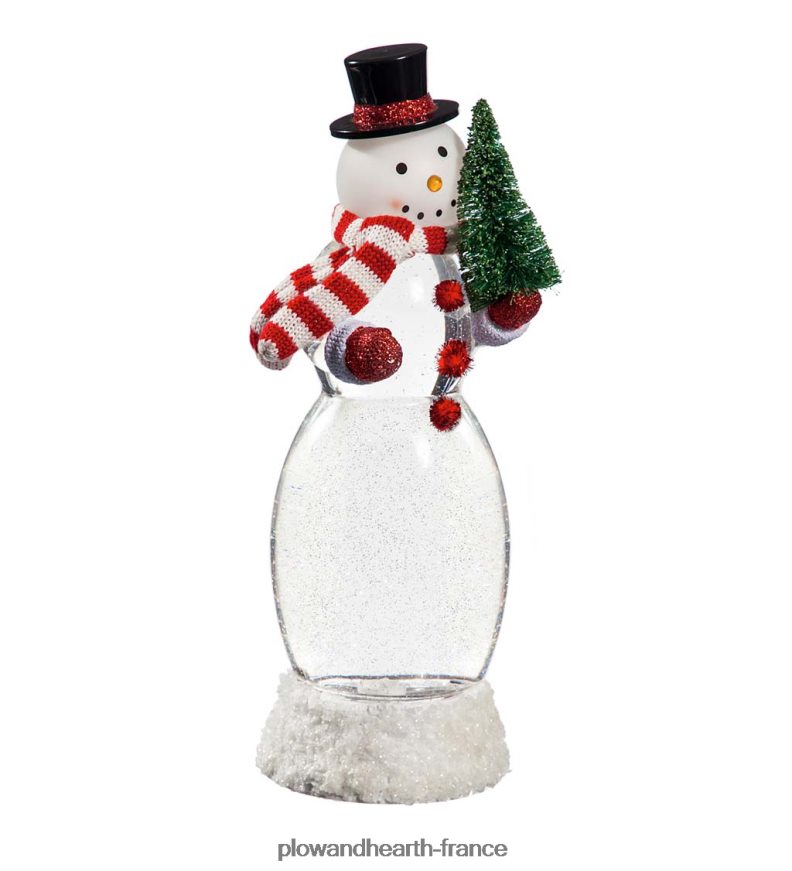 boule à neige LED bonhomme de neige Plow & Hearth 8642F62215 saisonniers et cadeaux