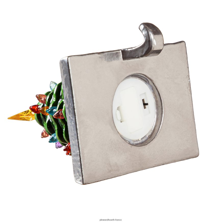 cintre de bas de Noël en céramique éclairé Plow & Hearth 8642F62236 saisonniers et cadeaux