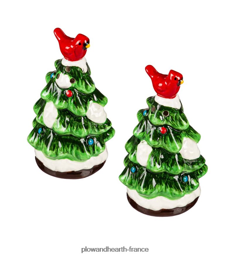ensemble salière et poivrière pour arbre de Noël Plow & Hearth 8642F62313 saisonniers et cadeaux