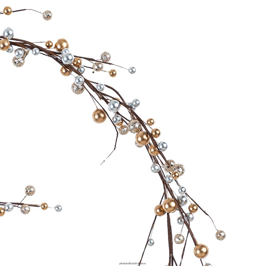 guirlande de Noël à paillettes et or Plow & Hearth 8642F62194 saisonniers et cadeaux