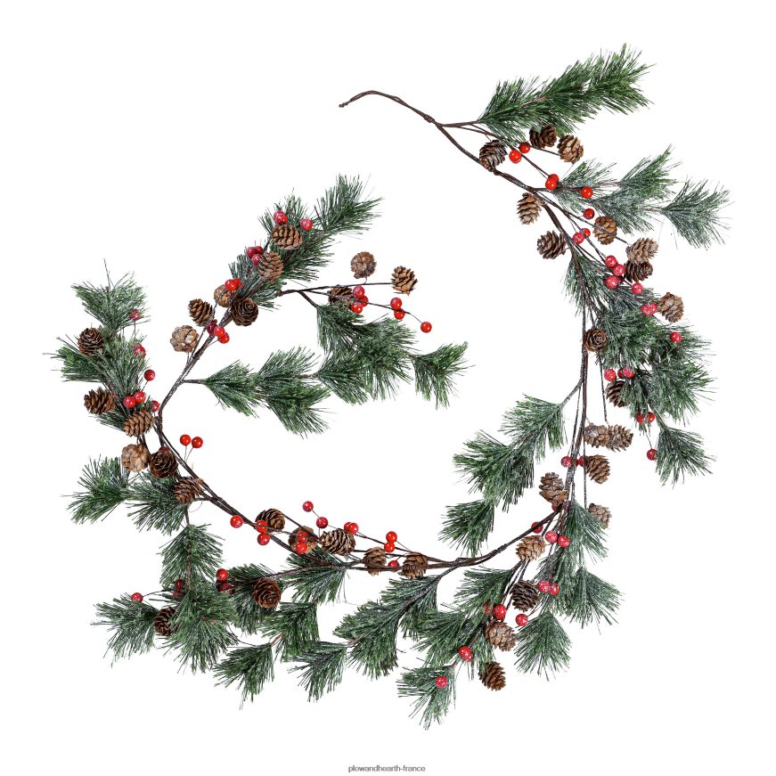 guirlande de pommes de pin traditions de Noël Plow & Hearth 8642F62183 saisonniers et cadeaux
