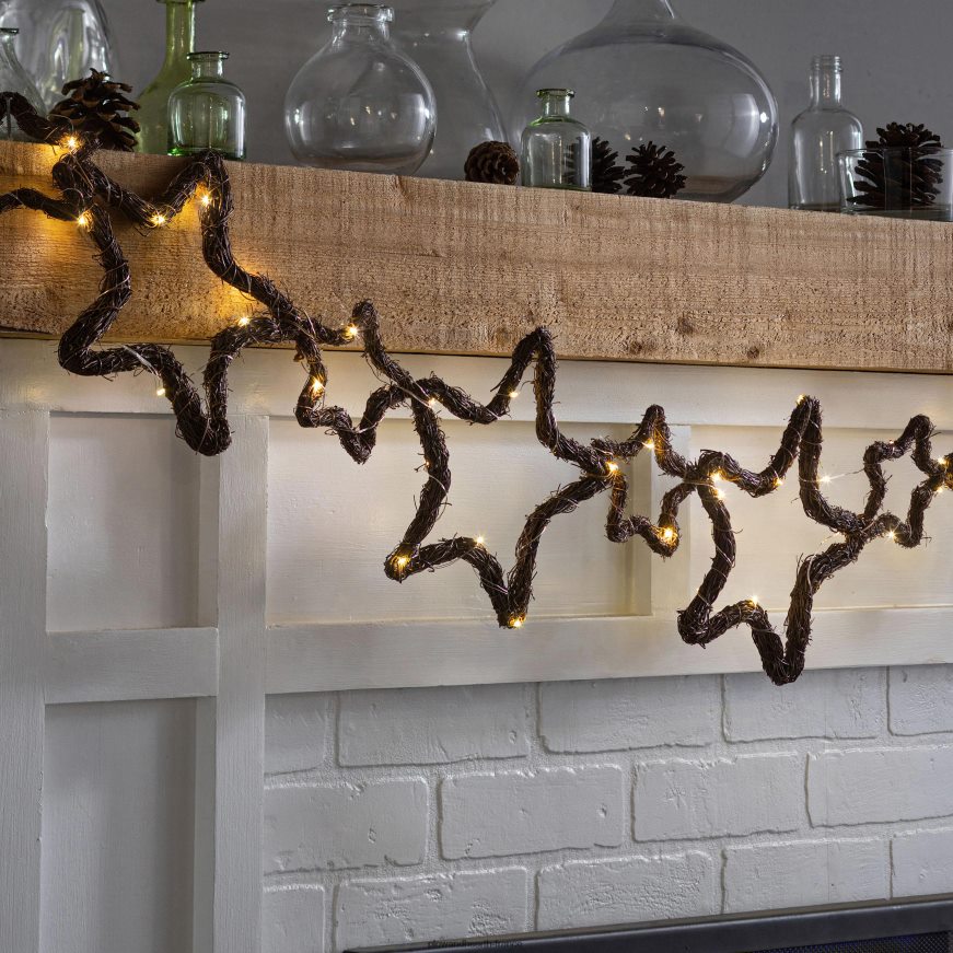 guirlande de vacances de vigne éclairée - cercle Plow & Hearth 8642F62239 saisonniers et cadeaux