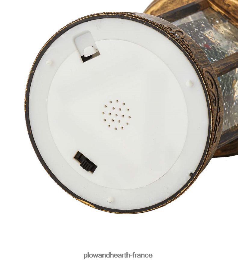 lanterne de renne éclairée avec décor de table en neige tournante Plow & Hearth 8642F62201 saisonniers et cadeaux