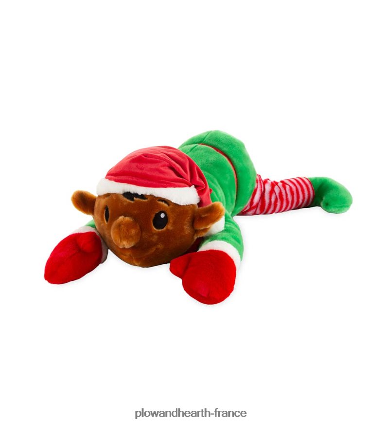 oreiller de corps de vacances câlin en peluche elfe picotement Plow & Hearth 8642F62254 saisonniers et cadeaux