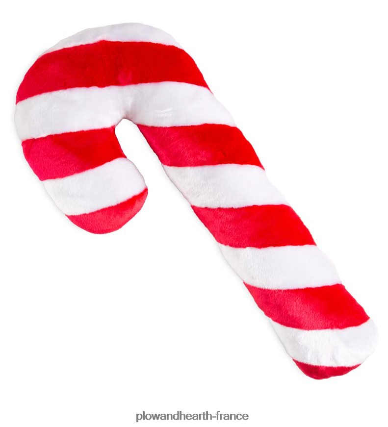 oreiller de corps de vacances de câlin en peluche de canne en bonbon Plow & Hearth 8642F62212 saisonniers et cadeaux