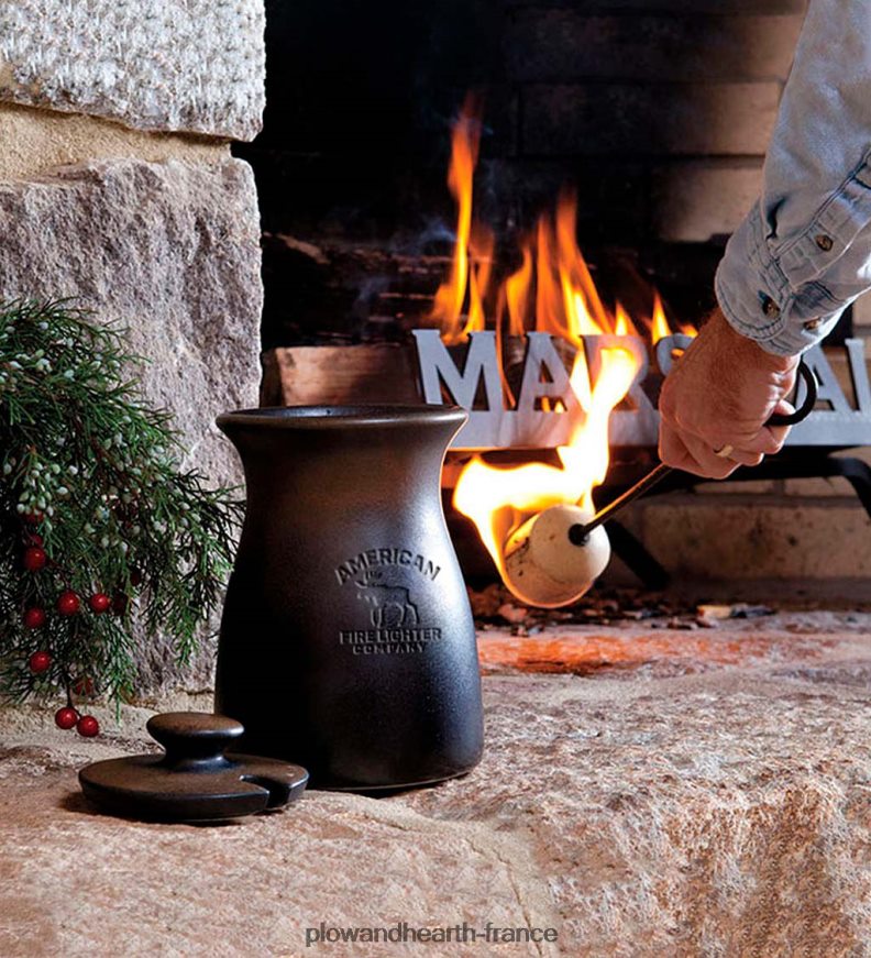 Kit allume-feu américain avec huile de lampe à combustion propre Plow & Hearth 8642F63076 saisonniers et cadeaux