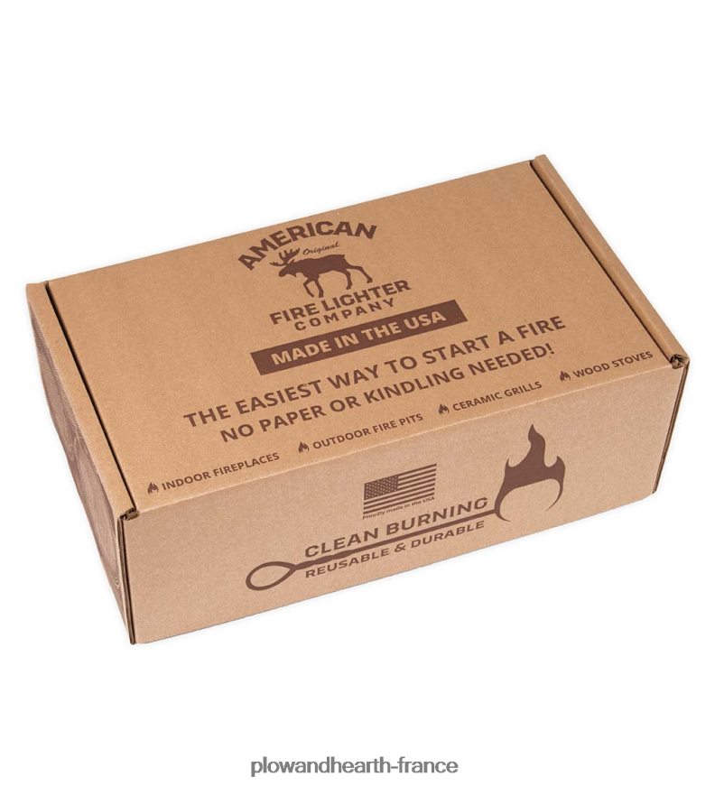 Kit allume-feu américain avec huile de lampe à combustion propre Plow & Hearth 8642F63076 saisonniers et cadeaux