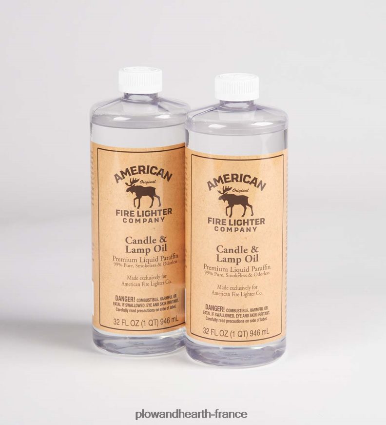 Kit allume-feu américain avec huile de lampe à combustion propre Plow & Hearth 8642F63076 saisonniers et cadeaux