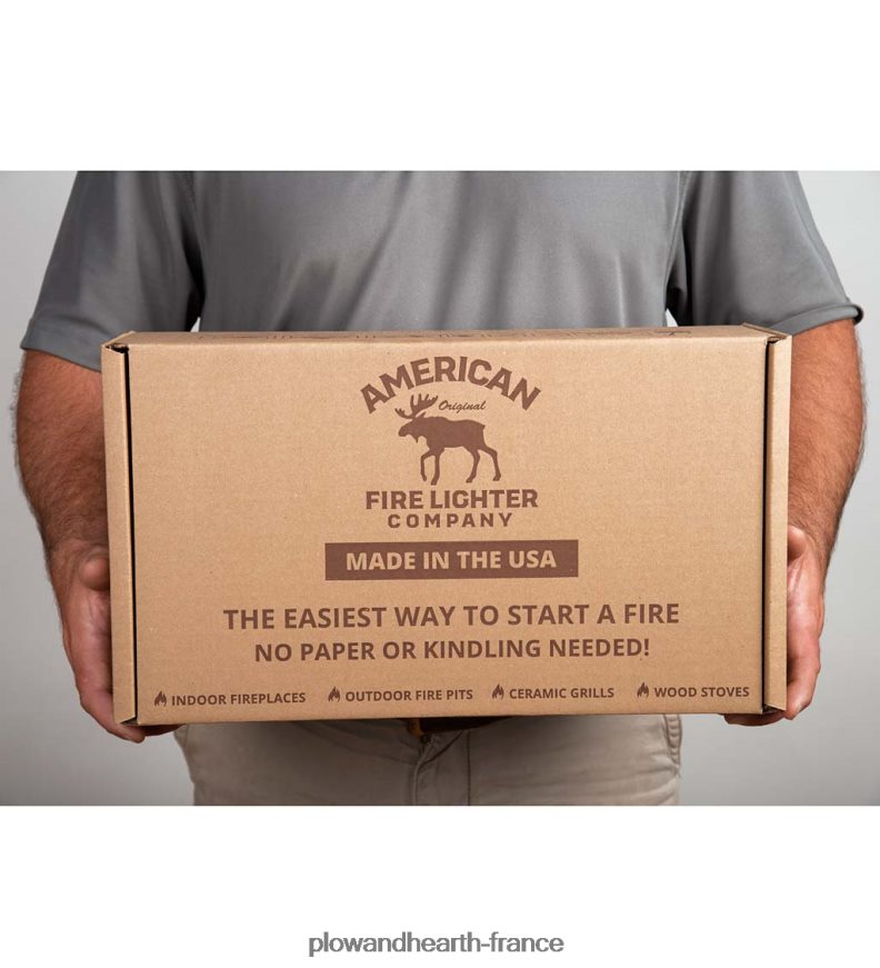 Kit allume-feu américain avec huile de lampe à combustion propre Plow & Hearth 8642F63076 saisonniers et cadeaux