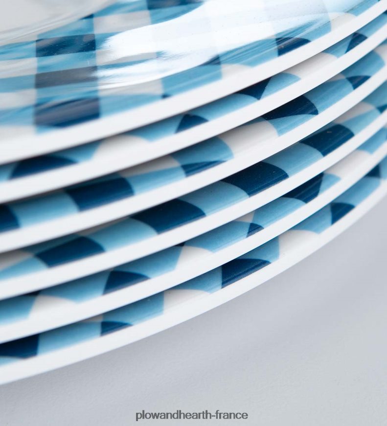 assiettes de sécurité extérieures en mélamine colorée, ensemble de 6 Plow & Hearth 8642F63081 saisonniers et cadeaux