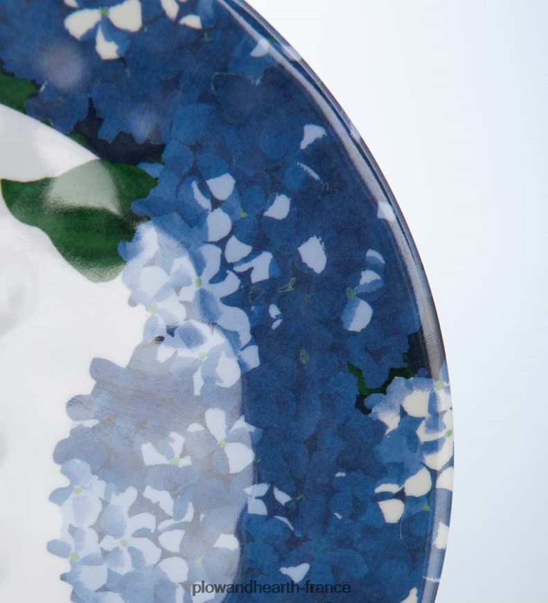 assiettes plates en mélamine vichy bleu, lot de 6 - lac Plow & Hearth 8642F63199 saisonniers et cadeaux