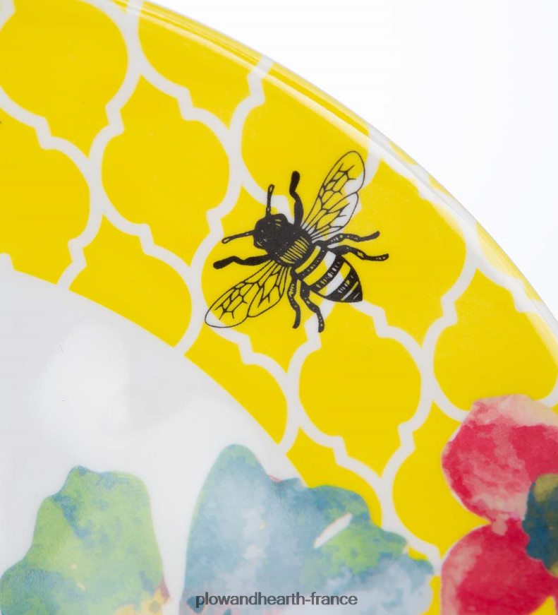 assiettes plates en mélamine vichy bleu, lot de 6 - lac Plow & Hearth 8642F63199 saisonniers et cadeaux