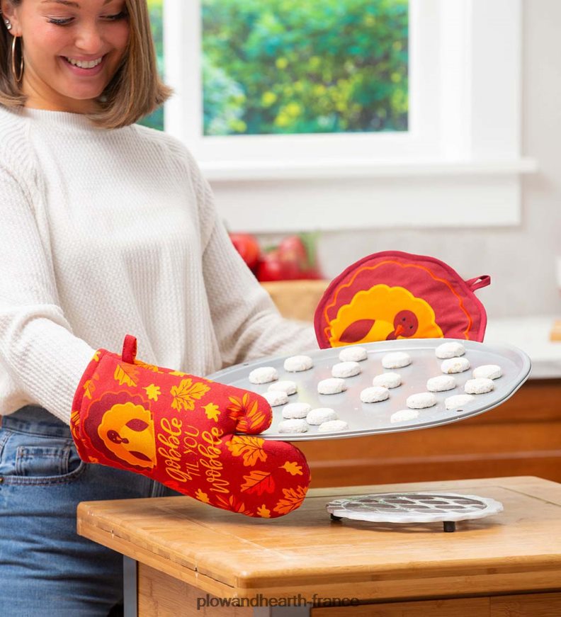 ensemble de gants de cuisine et maniques saisonniers - dinde Plow & Hearth 8642F63085 saisonniers et cadeaux