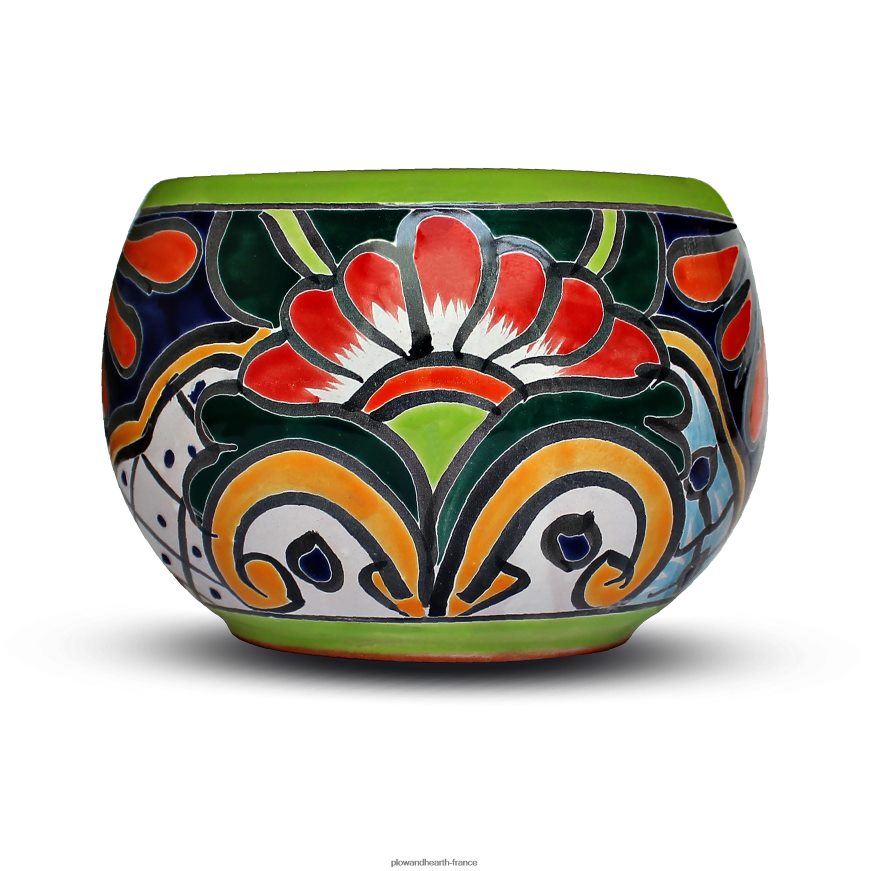 jardinière baul talavera verte, moyenne Plow & Hearth 8642F63229 saisonniers et cadeaux